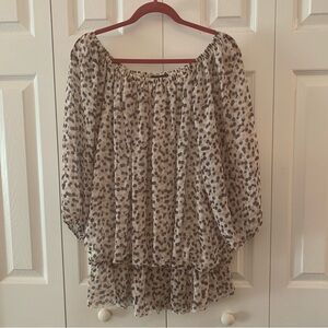 Lane Bryant Leopard Print Ruffled Blouse Size 18/20